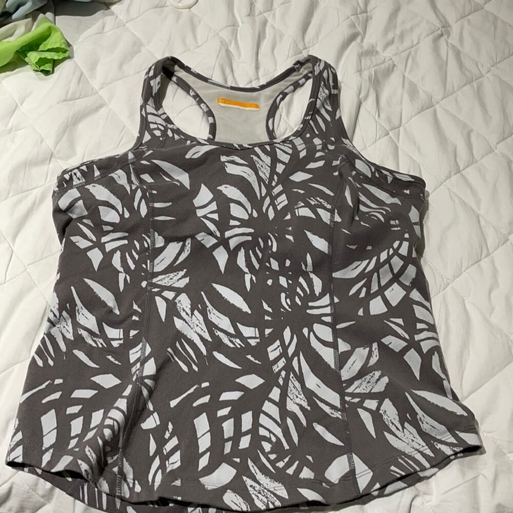 Lucy L stone grey racer back workout bra top guc